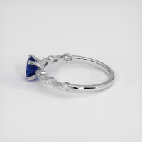 0.98 Ct. Blue Sapphire Ring, 14K White Gold 4