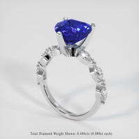 2.68 Ct. Blue Sapphire Ring, 14K White Gold 2