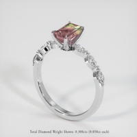 0.93 Ct. Gemstone Ring, 14K White Gold 2