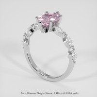 1.62 Ct. Pink Sapphire Ring, 14K White Gold 2