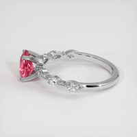 1.08 Ct. Padparadscha Sapphire Ring, 14K White Gold 4