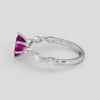 0.78 Ct. Pinkish Purple Sapphire Ring, 14K White Gold 4