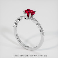 1.25 Ct. Ruby Ring, 14K White Gold 2