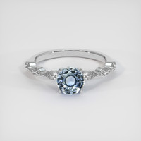 1.31 Ct. Blue Sapphire Ring, 14K White Gold 1