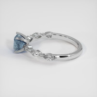 1.31 Ct. Blue Sapphire Ring, 14K White Gold 4