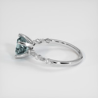 1.46 Ct. Greyish Blue Sapphire Ring, 14K White Gold 4