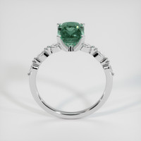 2.22 Ct. Bluish Green Sapphire Ring, 14K White Gold 3