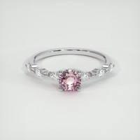 0.44 Ct. Pink Sapphire Ring, 14K White Gold 1