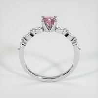 0.44 Ct. Pink Sapphire Ring, 14K White Gold 3