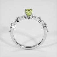 0.82 Ct. Yellowish Green Sapphire Ring, 14K White Gold 3