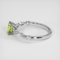 0.82 Ct. Yellowish Green Sapphire Ring, 14K White Gold 4