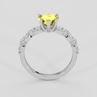 1.51 Ct. Yellow Sapphire Ring, 14K White Gold 3