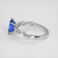 1.12 Ct. Blue Sapphire Ring, 14K White Gold 4