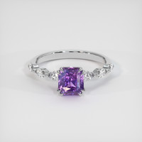 1.66 Ct. Bluish Purple Sapphire Ring, 14K White Gold 1
