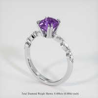 1.66 Ct. Bluish Purple Sapphire Ring, 14K White Gold 2