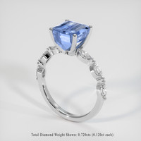 3.97 Ct. Bi Color Sapphire Ring, 14K White Gold 2