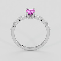 0.55 Ct. Purplish Pink Sapphire Ring, 14K White Gold 3