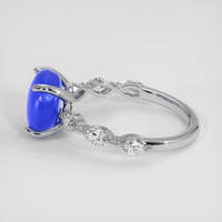 4.80 Ct. Blue Sapphire Ring, 14K White Gold 4