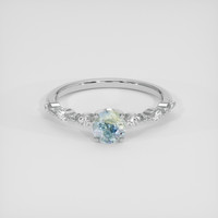 0.61 Ct. Bi Color Sapphire Ring, 14K White Gold 1