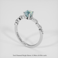 0.61 Ct. Bi Color Sapphire Ring, 14K White Gold 2