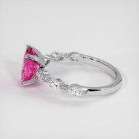 1.53 Ct. Pink Sapphire Ring, 14K White Gold 4
