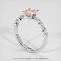 1.18 Ct. Sapphire Ring, 14K White Gold 2