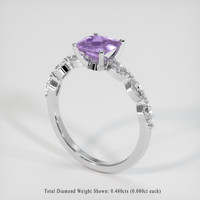 1.16 Ct. Purple Sapphire Ring, 14K White Gold 2