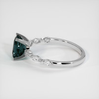 2.61 Ct. Bluish Green Sapphire Ring, 14K White Gold 4