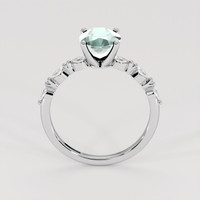1.79 Ct. Bluish Green Sapphire Ring, 14K White Gold 3