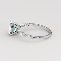 1.79 Ct. Bluish Green Sapphire Ring, 14K White Gold 4