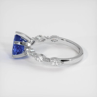 1.25 Ct. Blue Sapphire Ring, 18K White Gold 4