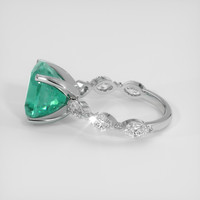 4.00 Ct. Emerald Ring, 18K White Gold 4