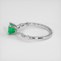 0.54 Ct. Emerald Ring, 18K White Gold 4