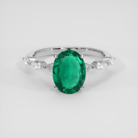 1.78 Ct. Emerald Ring, 18K White Gold 1