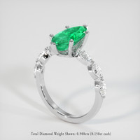1.90 Ct. Emerald Ring, 18K White Gold 2