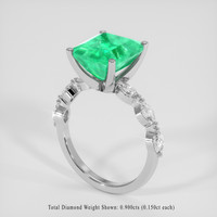 3.78 Ct. Emerald Ring, 18K White Gold 2
