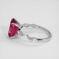 4.22 Ct. Pink Tourmaline Ring, 18K White Gold 4