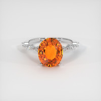 6.15 Ct. Gemstone Ring, 18K White Gold 1