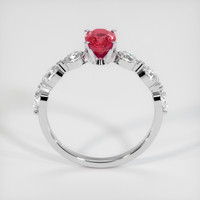 1.02 Ct. Reddish Pink Sapphire Ring, 18K White Gold 3