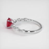 1.02 Ct. Reddish Pink Sapphire Ring, 18K White Gold 4