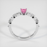 0.31 Ct. Pink Sapphire Ring, 18K White Gold 3