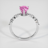 1.63 Ct. Pink Sapphire Ring, 18K White Gold 3
