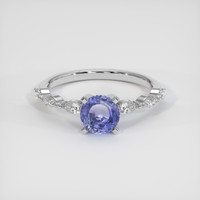 1.42 Ct. Violet Sapphire Ring, 18K White Gold 1