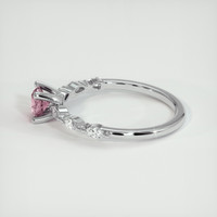0.44 Ct. Pink Sapphire Ring, 18K White Gold 4