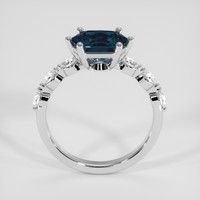 1.58 Ct. Greenish Blue Sapphire Ring, 18K White Gold 3