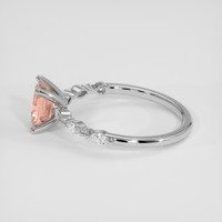 1.03 Ct. Padparadscha Sapphire Ring, 18K White Gold 4