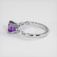 1.66 Ct. Bluish Purple Sapphire Ring, 18K White Gold 4