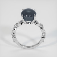 8.03 Ct. Greyish Blue Sapphire Ring, 18K White Gold 3