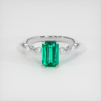 1.93 Ct. Emerald Ring, 18K White Gold 1