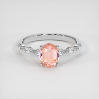 1.18 Ct. Sapphire Ring, 18K White Gold 1